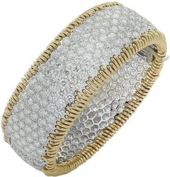 Tiffany & Co. Schlumberger 40.61 Carat Diamond Stitches Bangle Bracelet
