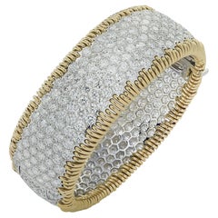 Tiffany & Co. Schlumberger 40.61 Carat Diamond Stitches Bangle Bracelet