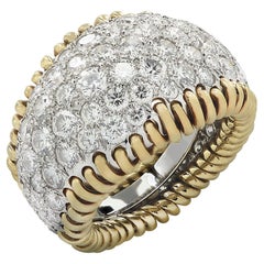 Tiffany & Co. Schlumberger 4.34 Carat Diamond Stitches Ring 