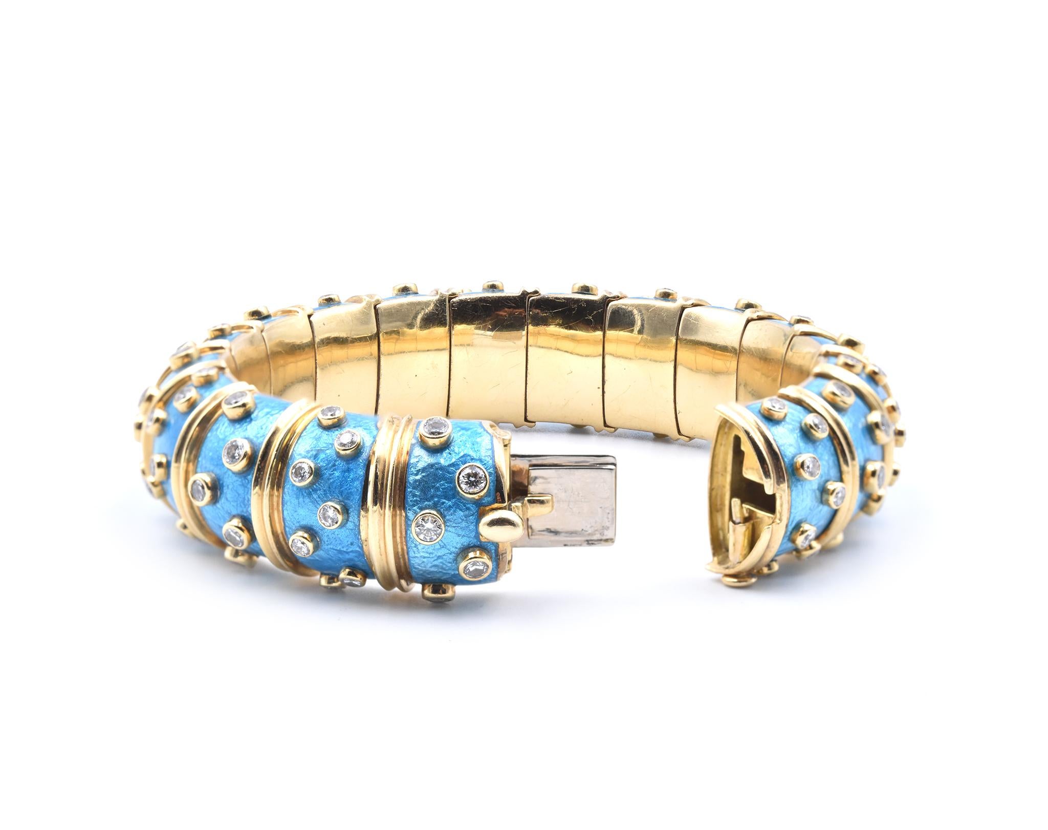 tiffany schlumberger enamel bracelet