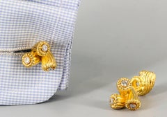 Tiffany & Co. Schlumberger Cornucopia Diamond and Gold Cufflinks