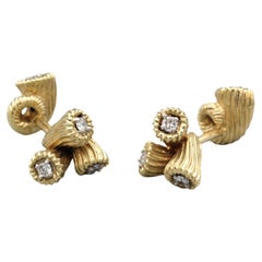 Tiffany & Co. Schlumberger Cornucopia Diamond and Gold Cufflinks