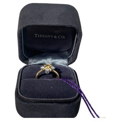 Tiffany & Co. Schlumberger Crossover Nest Ring, 18K Gold with 4 Diamonds, Size 4