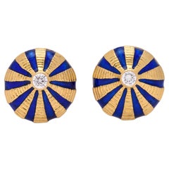 Tiffany & Co. Schlumberger Diamond 18K Gold Vintage Taj Mahal Ear-Clip Earrings