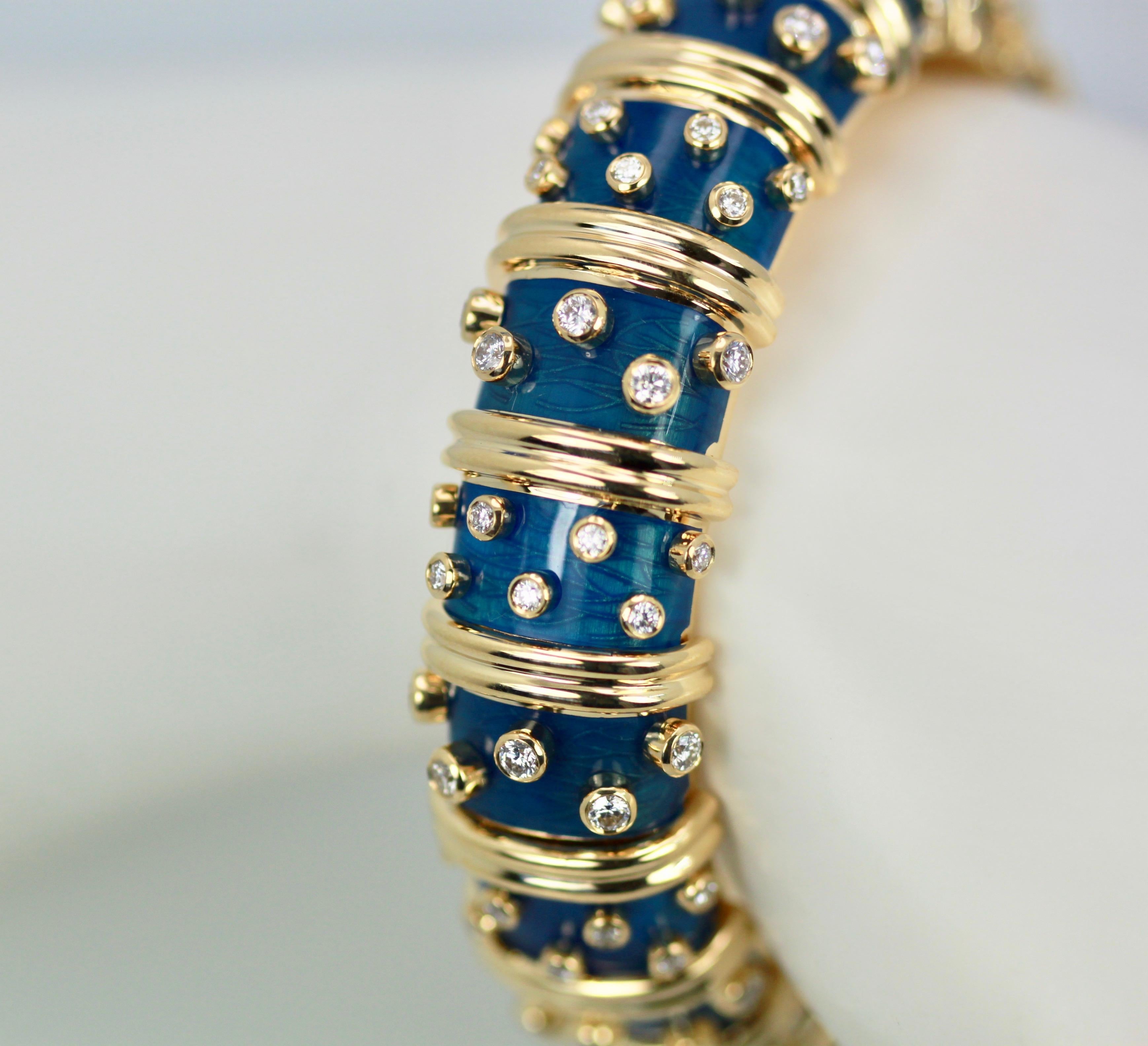 Modern Tiffany & Co. Schlumberger Diamond Bracelet