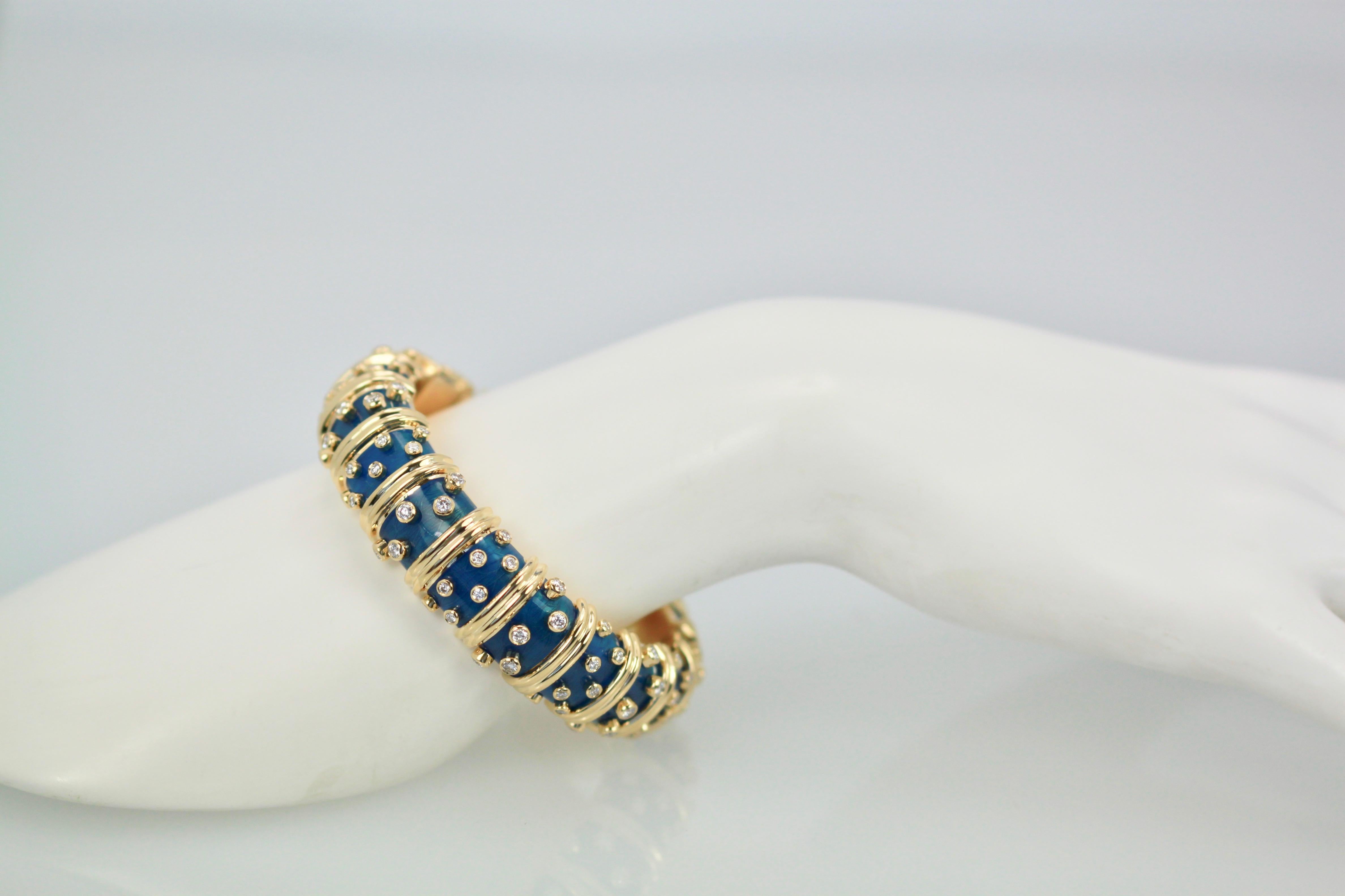 Tiffany & Co. Schlumberger Diamond Bracelet In Excellent Condition In North Hollywood, CA