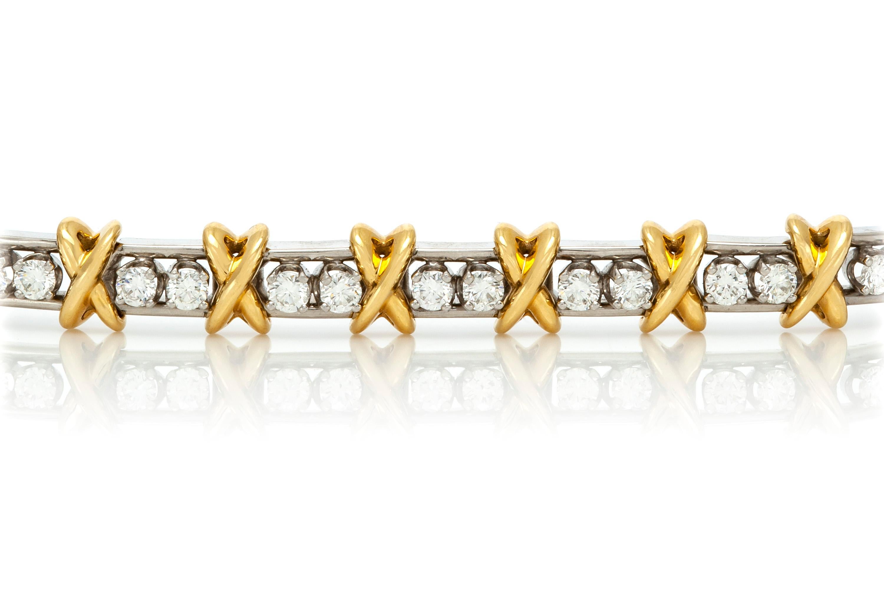 Tiffany & Co. Schlumberger bracelet, finely crafted in 18k gold with 36 stones.
Circa 1980's.