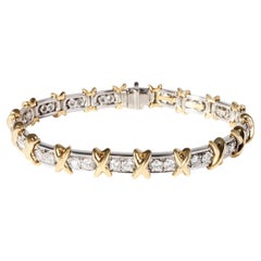 Tiffany & Co. Schlumberger Diamond Bracelet in 18k Yellow Gold/Platinum 2.95 Ctw