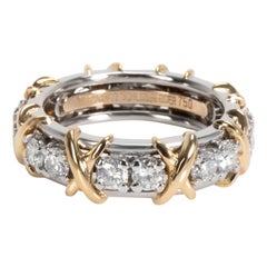 Tiffany & Co. Schlumberger Diamond Eternity Band in Gold and Platinum 1.14 Carat
