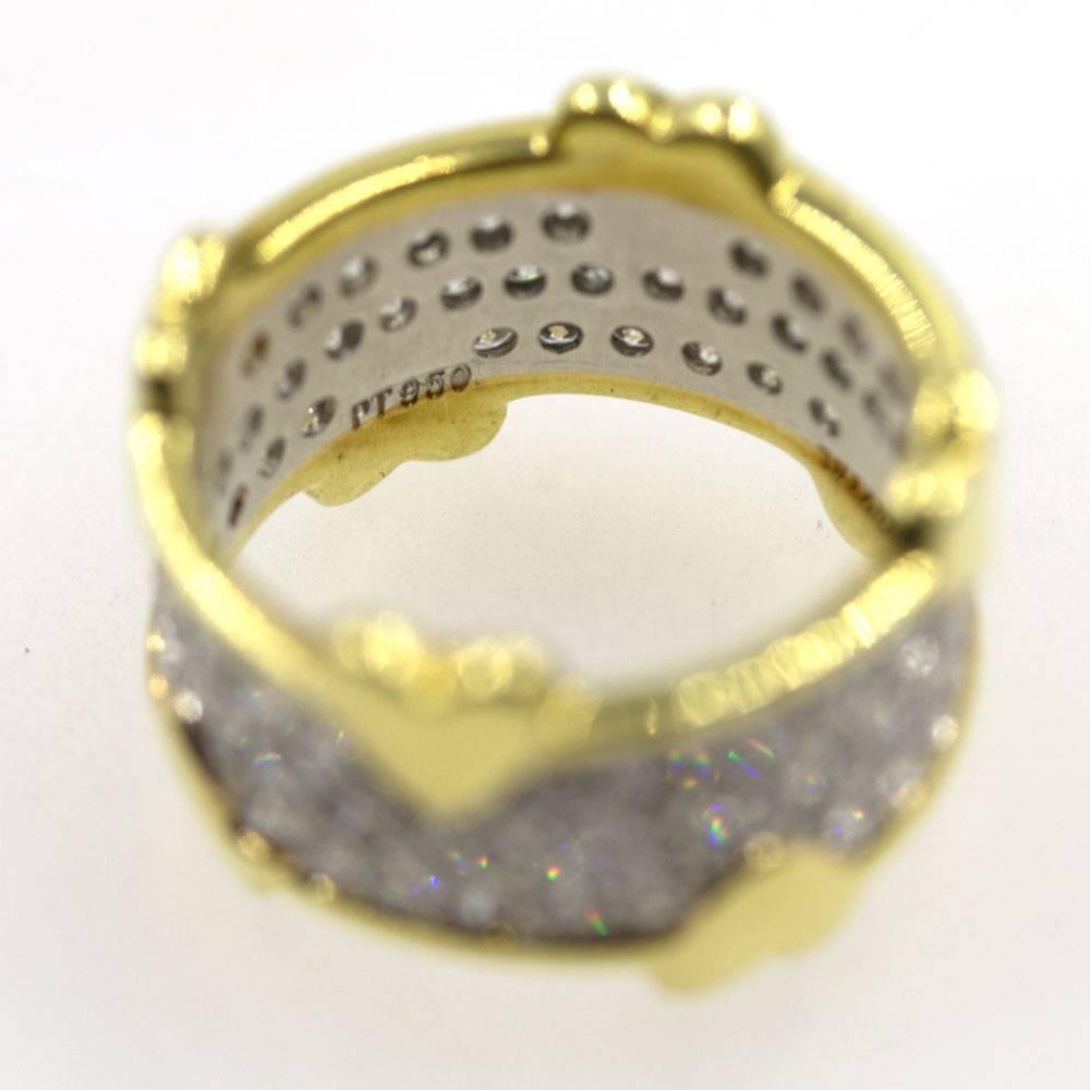 Modern Tiffany & Co. Schlumberger Diamond Heart Band Ring