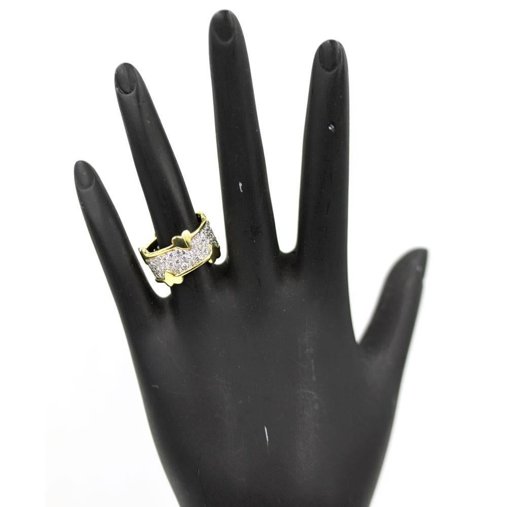 Tiffany & Co. Schlumberger Diamond Heart Band Ring 1