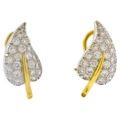Tiffany & Co. Boucles d'oreilles « Diamond Leaf » de Schlumberger