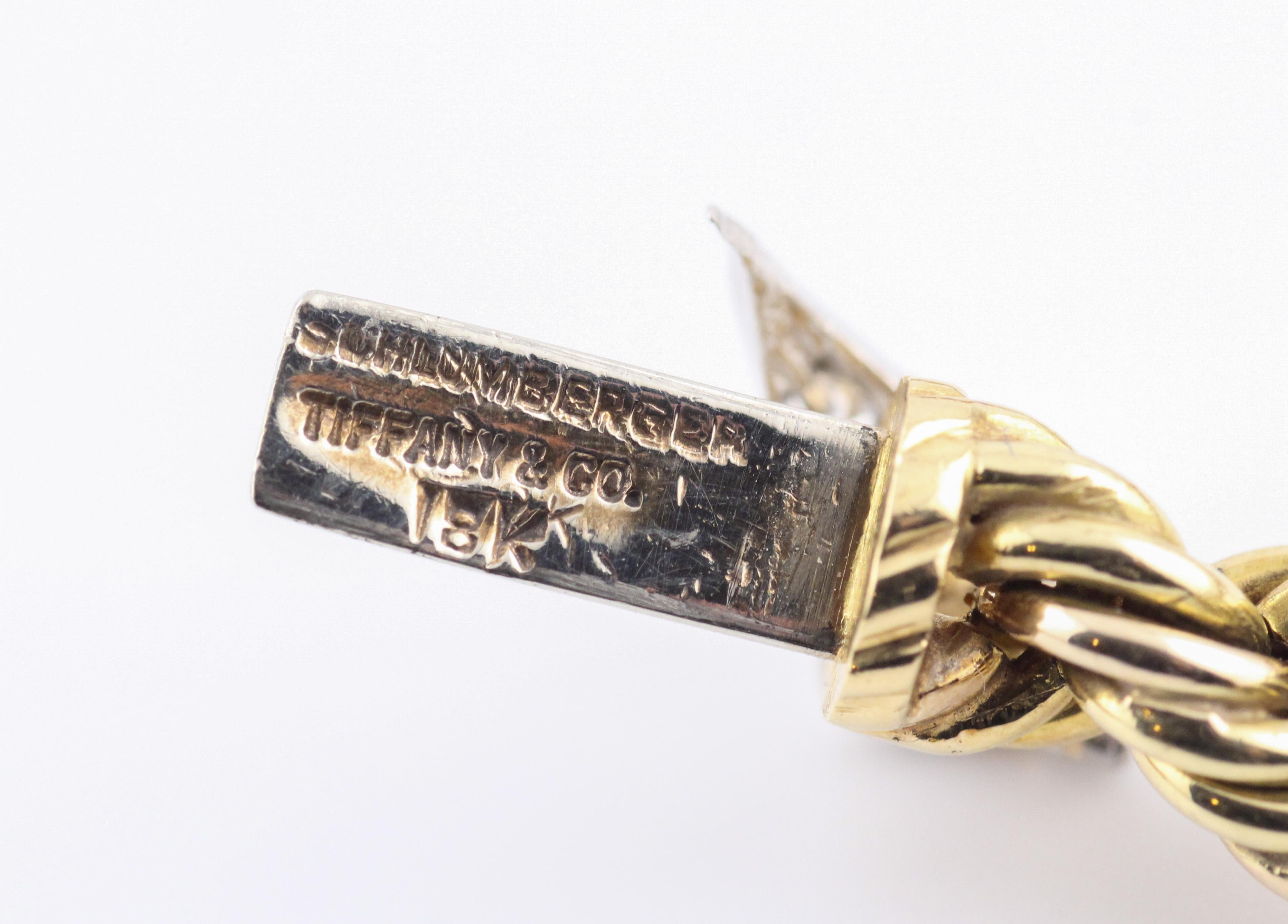 Tiffany & Co. Schlumberger Diamantblätter Platin 18k Gold Seil Halskette mit Diamanten 5