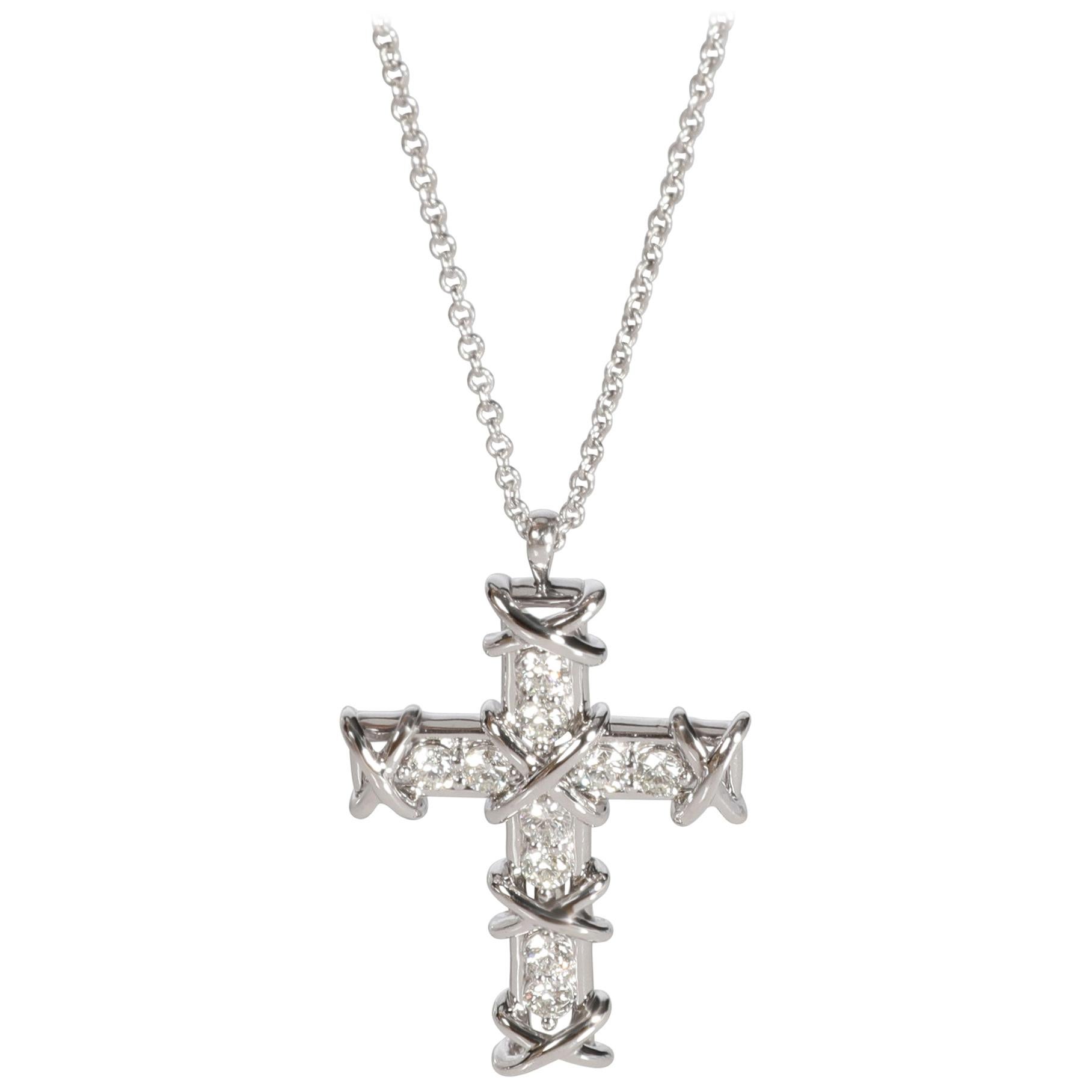 Tiffany & Co. Schlumberger Diamond Necklace in Platinum 0.35 Carat