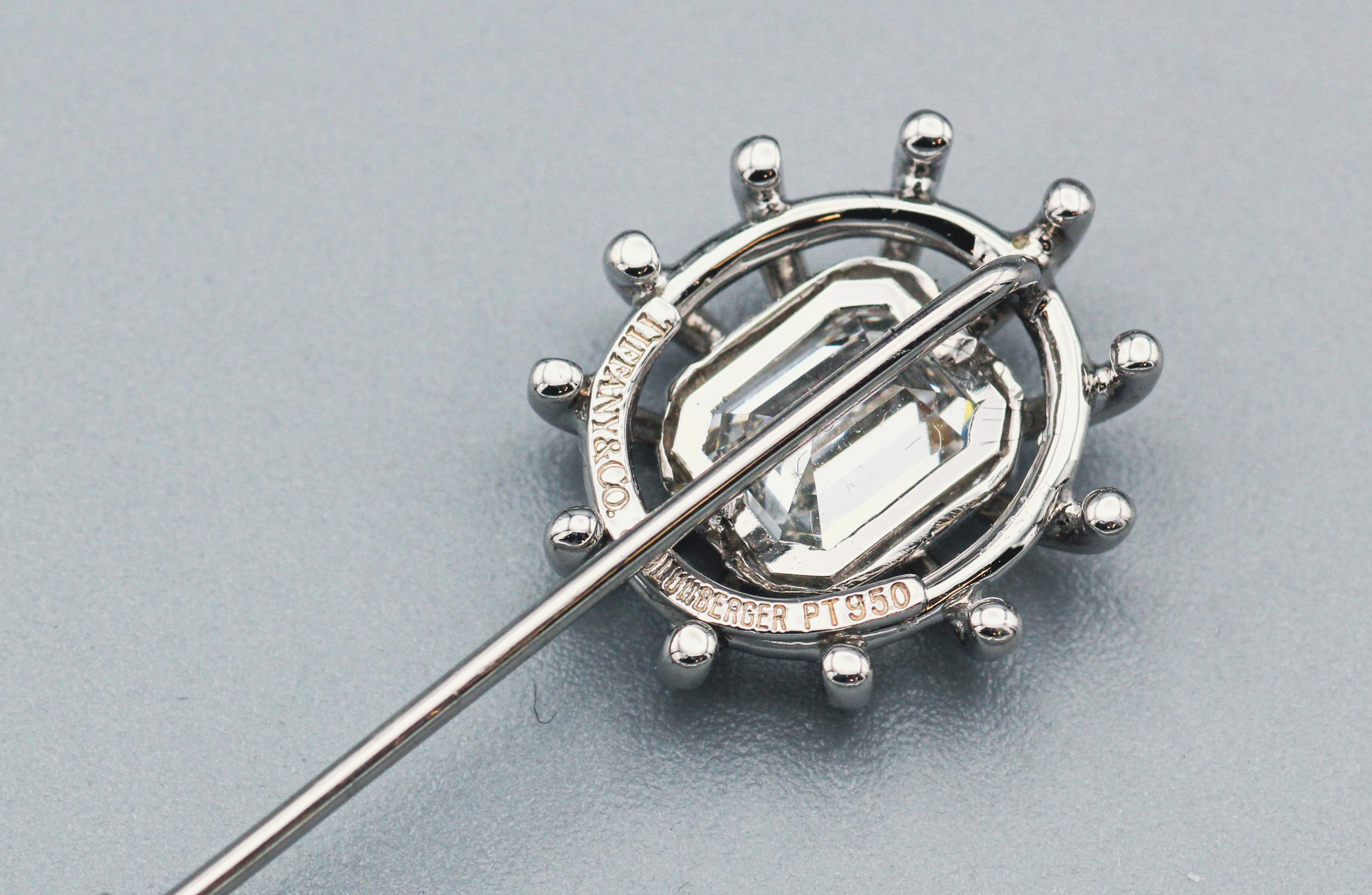 TIFFANY & CO. SCHLUMBERGER Diamond Platinum Cufflinks Studs Jabot Set For Sale 7