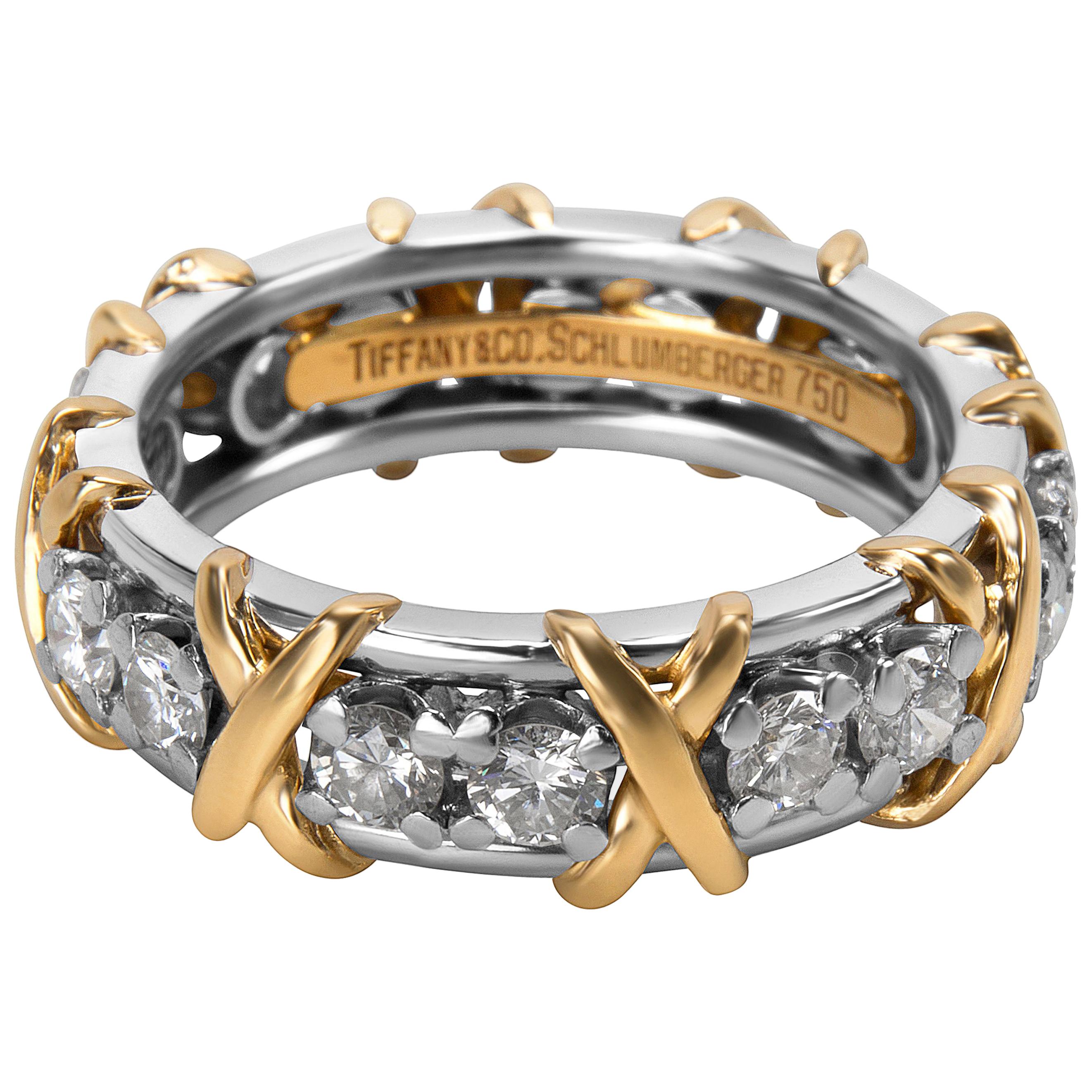 Tiffany and Co. Schlumberger Diamond Ring in 18K Yellow Gold and ...