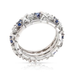 Tiffany & Co. Schlumberger Diamond and Sapphire Eternity Ring in Platinum