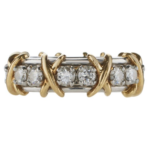 Tiffany and Co. Schlumberger 2-Leaf Diamond Ring For Sale at 1stDibs ...