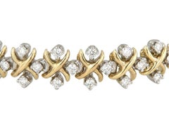 Tiffany & Co. Schlumberger Diamond X Link Bracelet in 18K Gold & Platinum