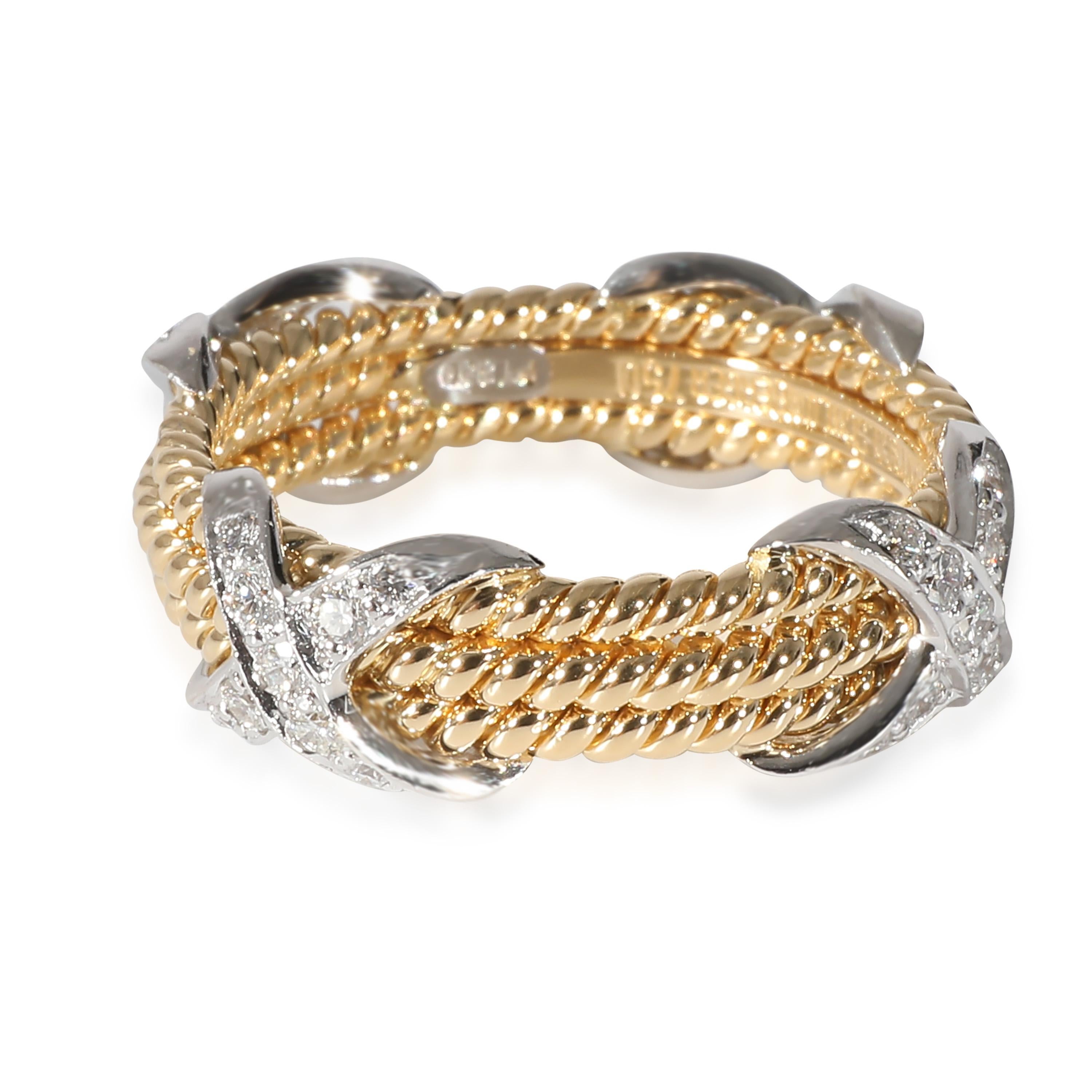 Tiffany & Co. Schlumberger Diamond X Ring in 18KT Yellow Gold/Platinum

PRIMARY DETAILS
SKU: 135333
Listing Title: Tiffany & Co. Schlumberger Diamond X Ring in 18KT Yellow Gold/Platinum
Condition Description: “I want to capture the irregularity of