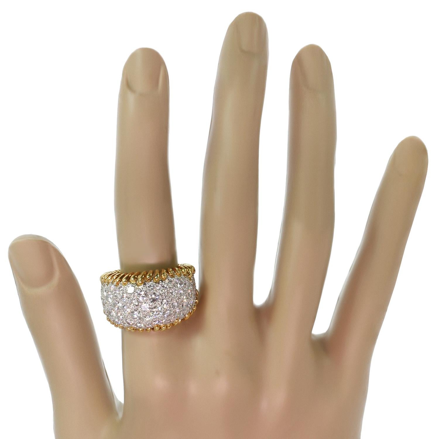 Brilliant Cut Tiffany & Co. Schlumberger Diamond Yellow Gold Ring