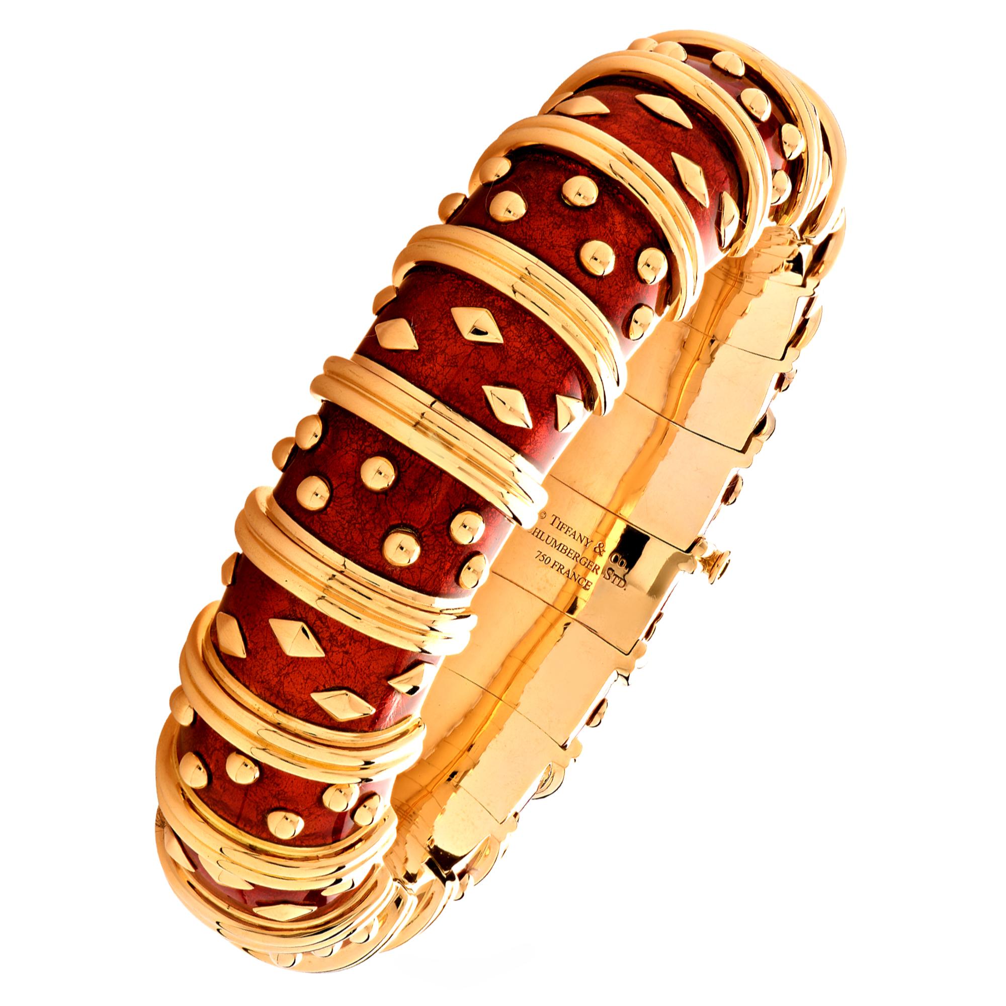Tiffany & Co. Schlumberger Dot Losange Bangle Bracelet