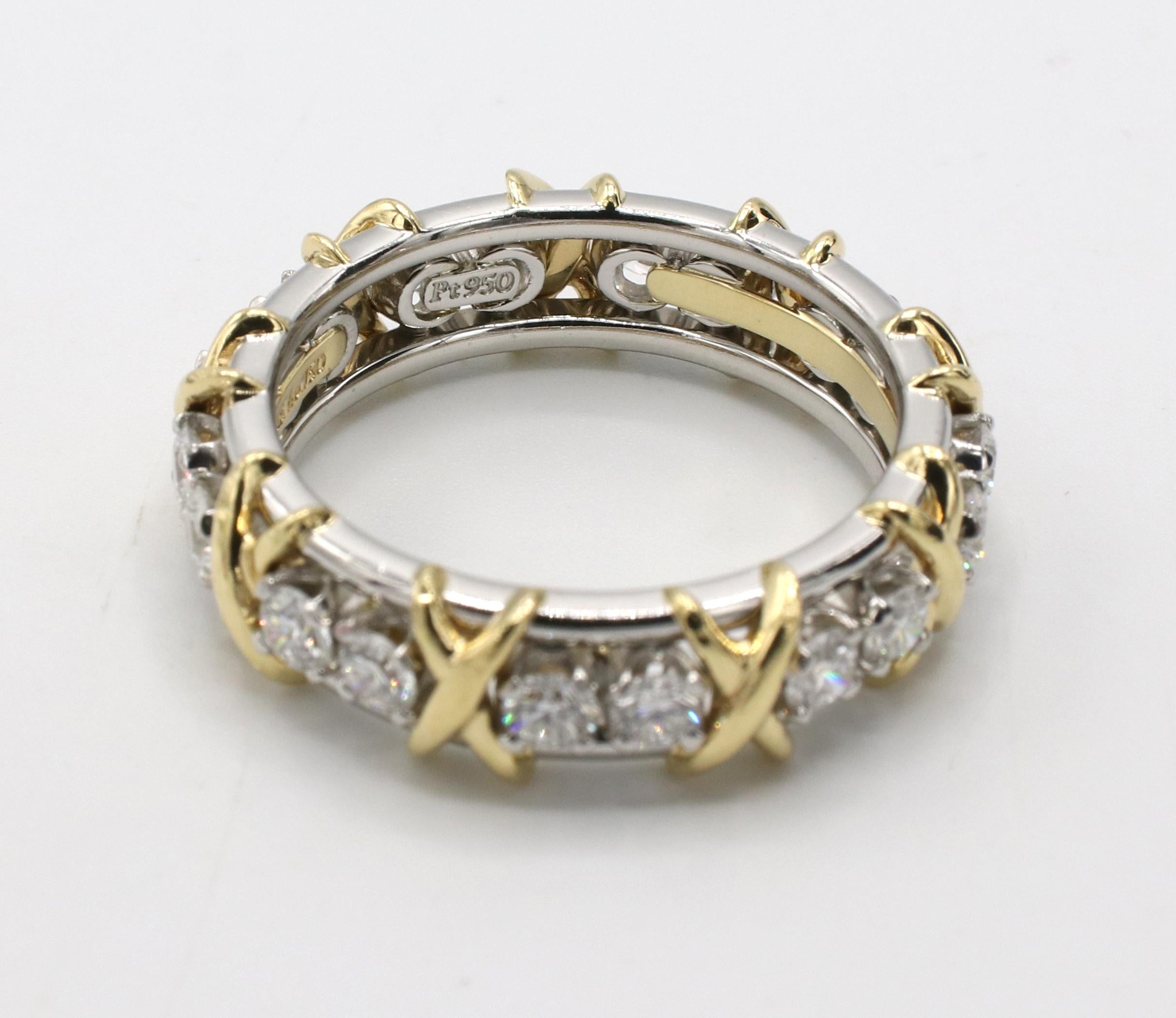 schlumberger ring platiumun 1.30 carats
