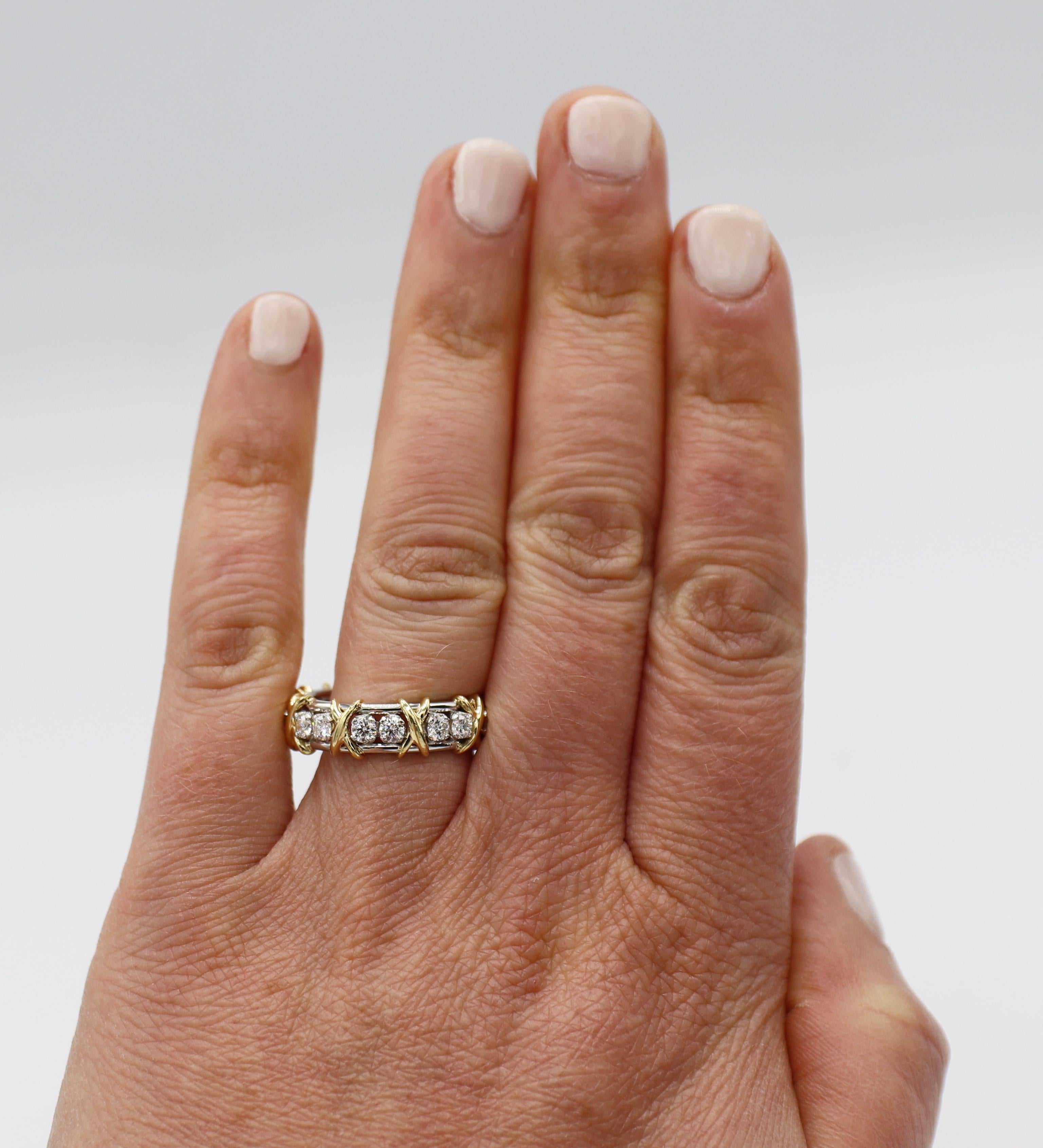 tiffany & co. schlumberger rope engagement ring in 18k gold