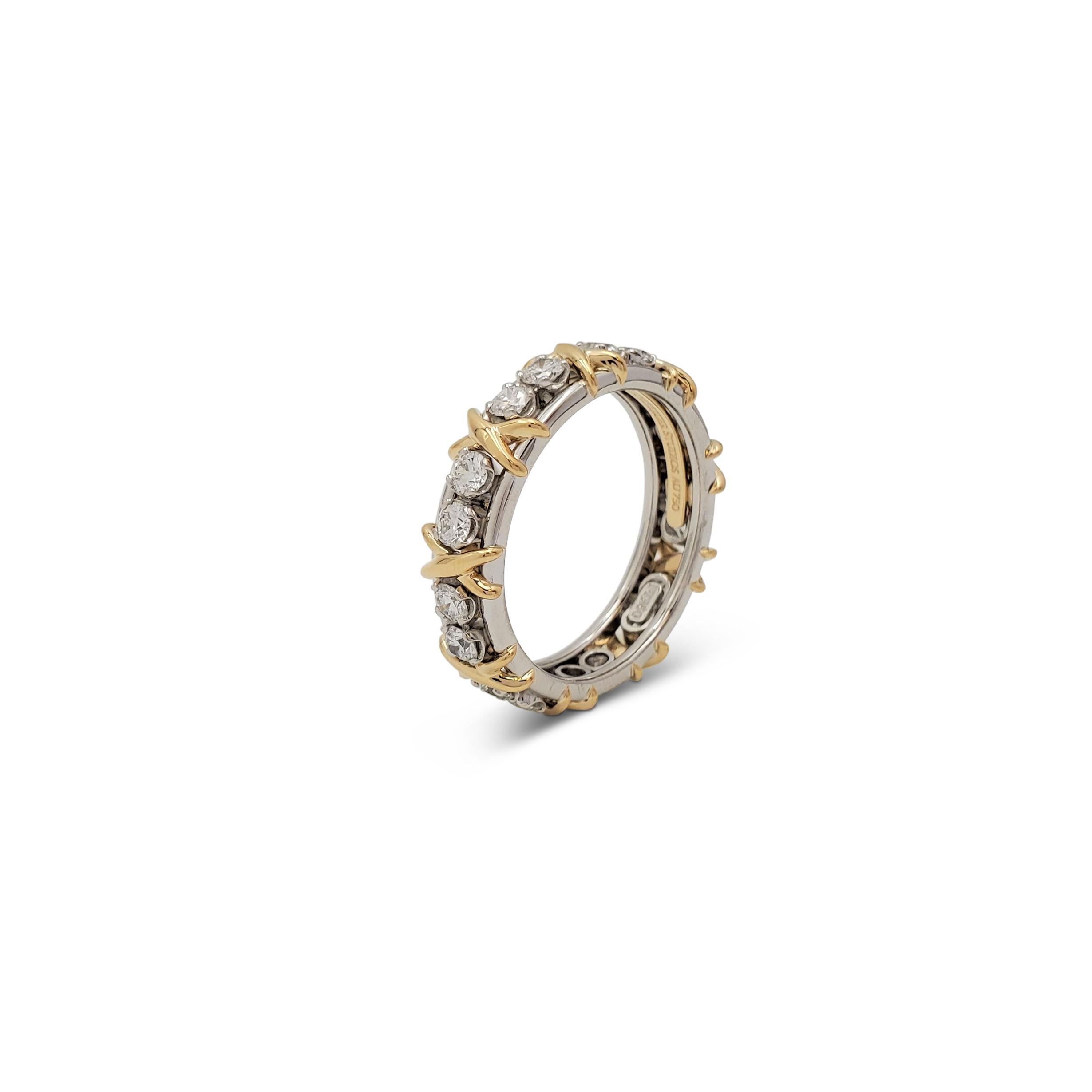 Round Cut Tiffany & Co. Schlumberger Eighteen-Stone Ring