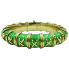 Tiffany & Co. Schlumberger Enamel and Gold Bracelet