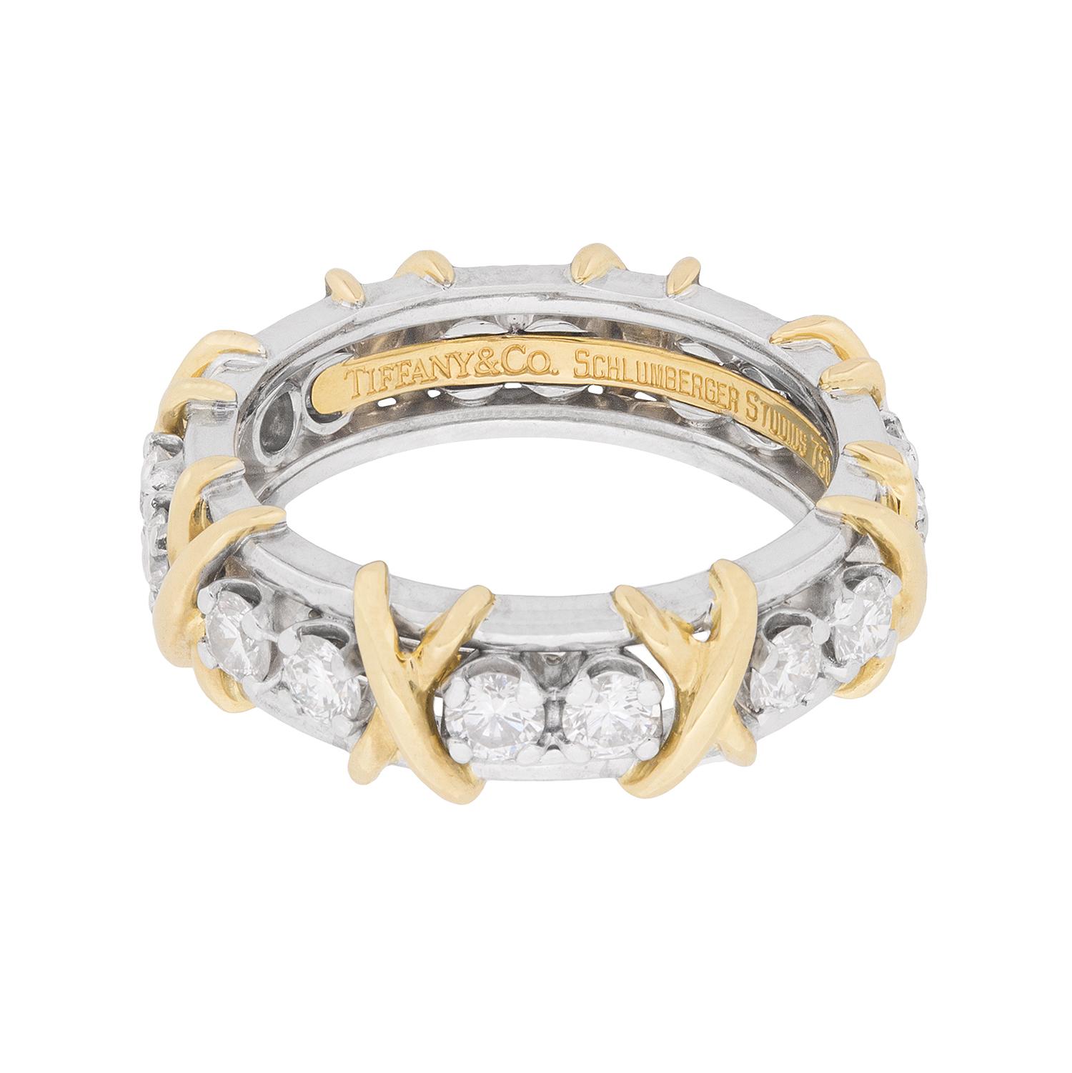 Tiffany & Co. Schlumberger Eternity Ring with Diamonds In Excellent Condition In London, GB