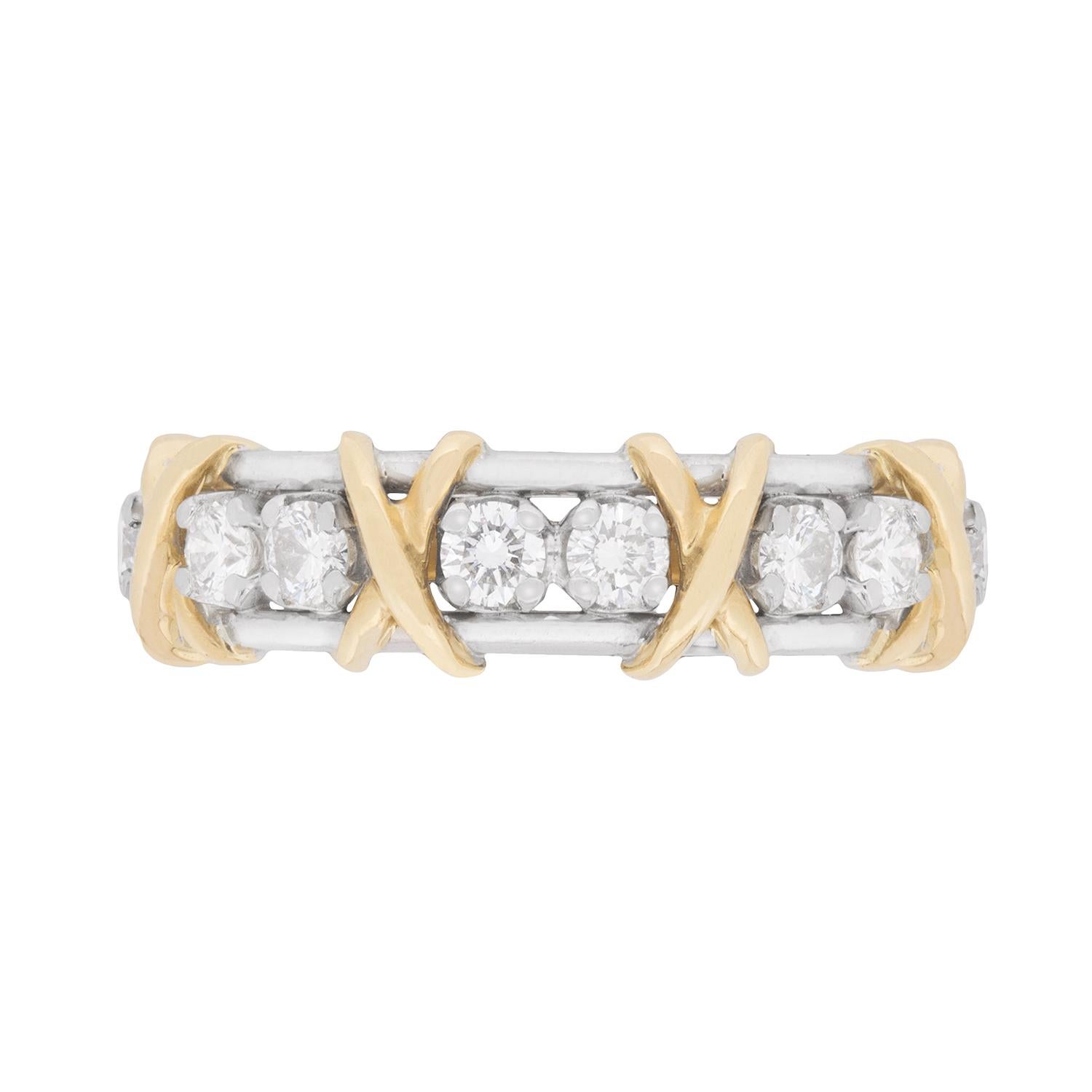 Women's or Men's Tiffany & Co. Schlumberger Eternity Ring with Diamonds