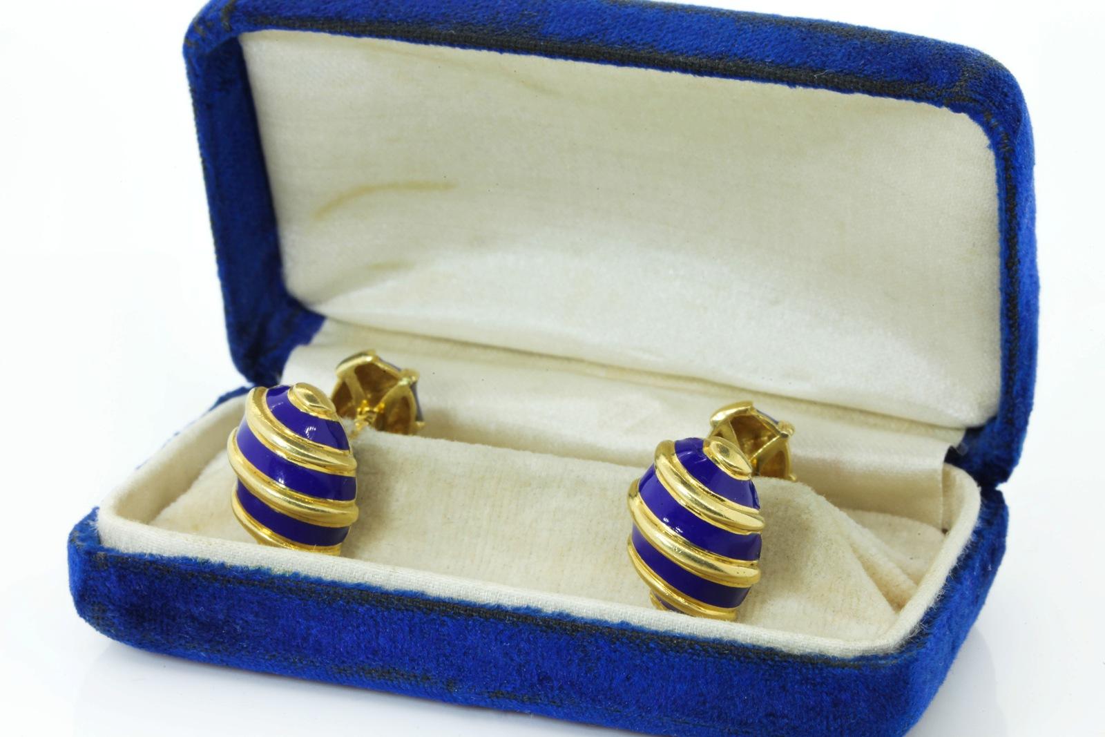 Tiffany & Co. Schlumberger Gold Cufflinks In Good Condition In Beverly Hills, CA