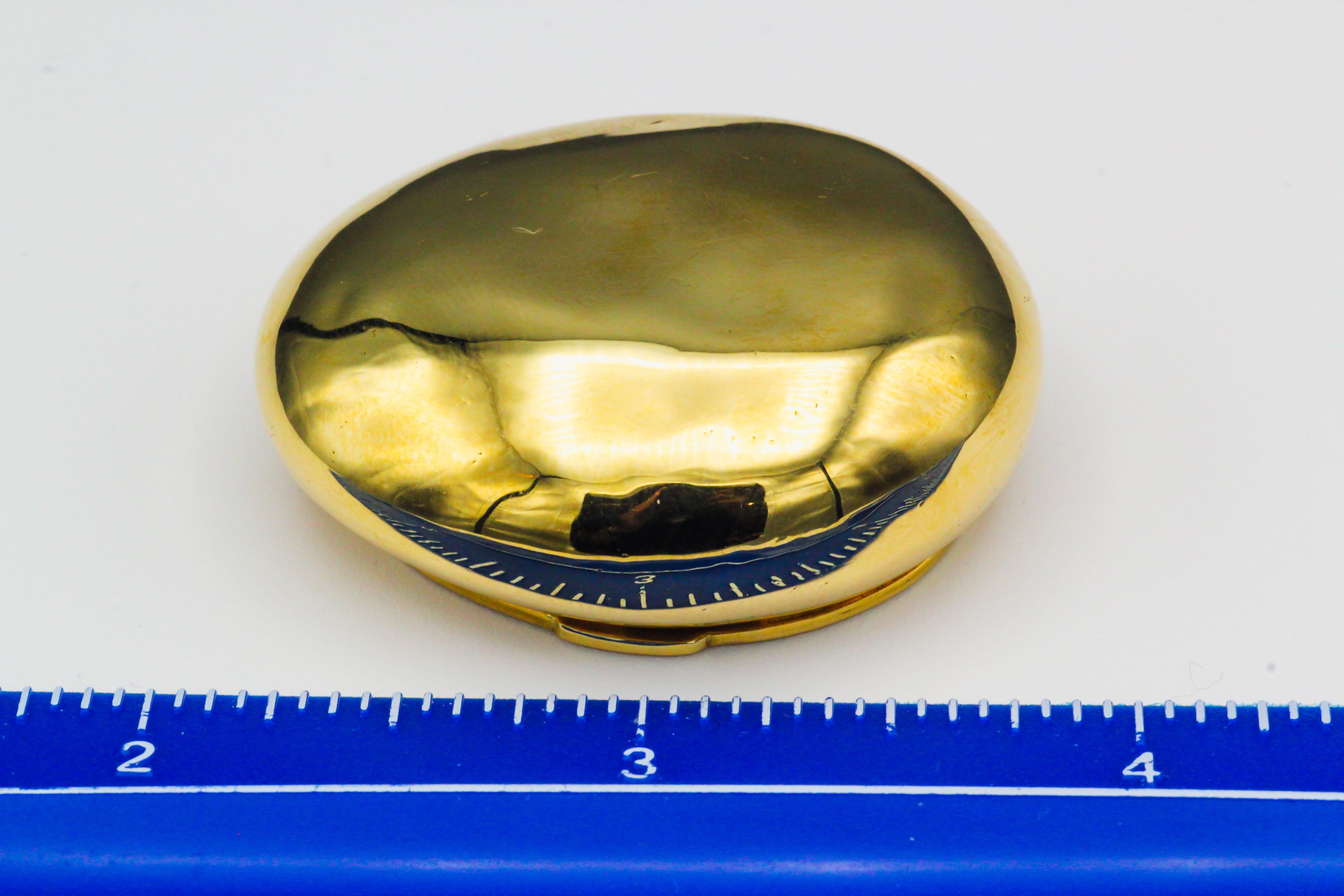 Tiffany & Co. Schlumberger Gold Pebble Pill Box 4
