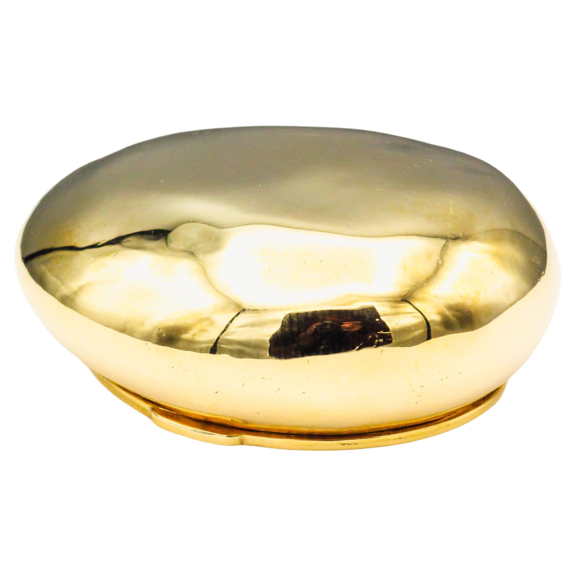 Tiffany & Co. Schlumberger Gold Pebble Pill Box