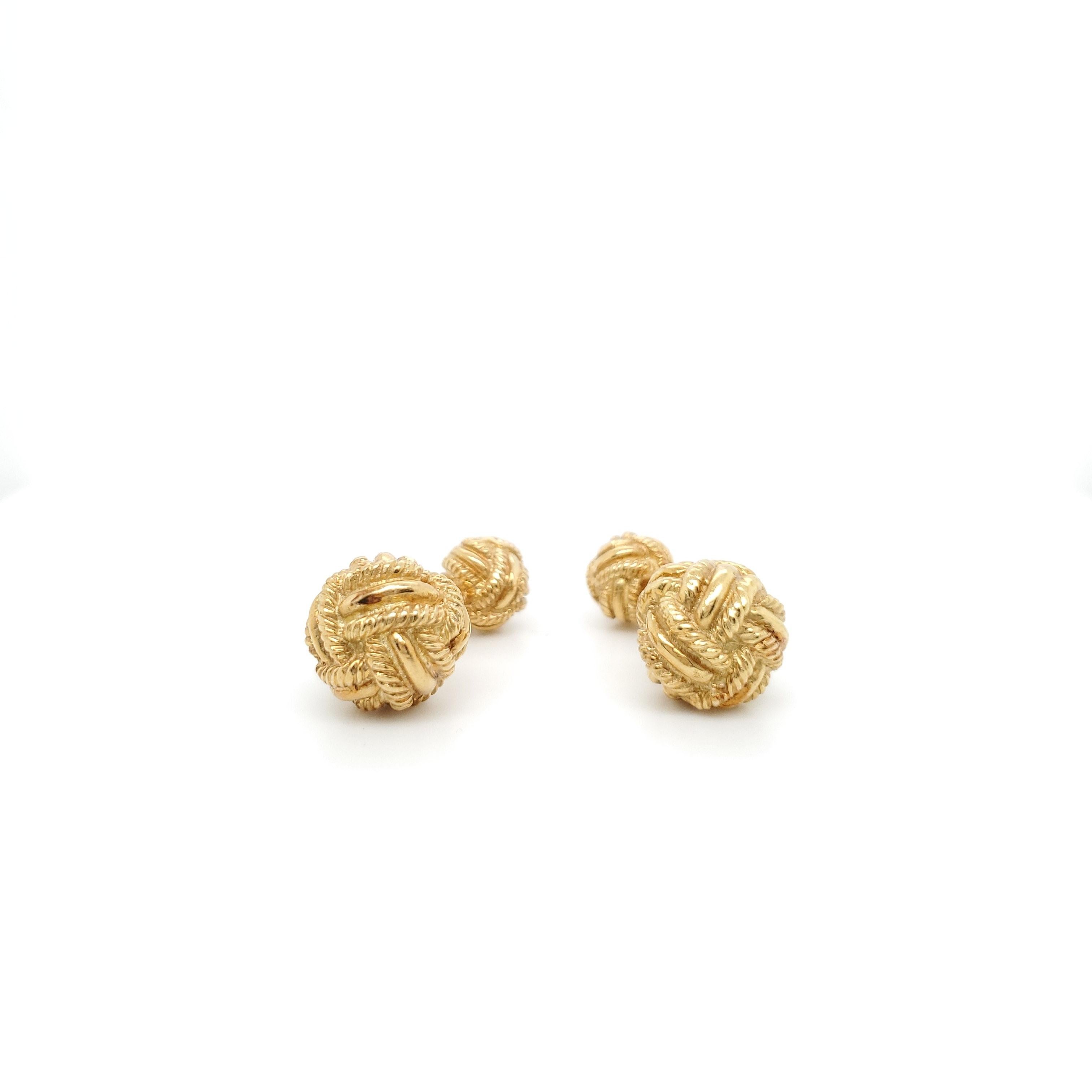 tiffany gold knot cufflinks