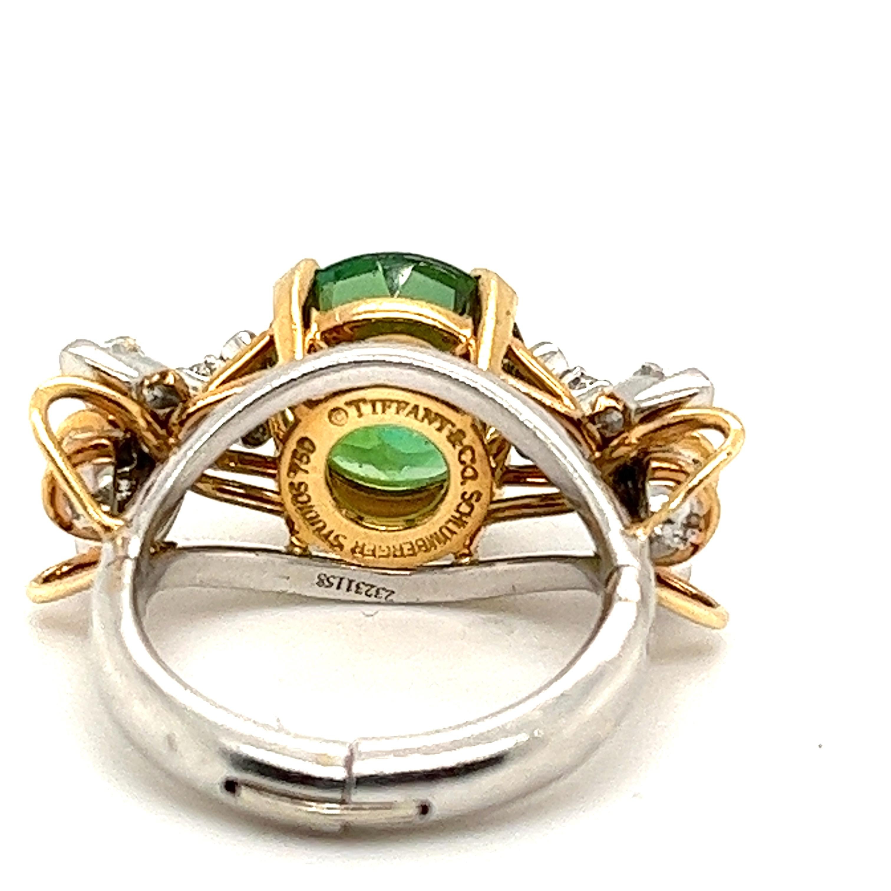 green tourmaline ring tiffany