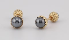 Tiffany & Co., Schlumberger Hämatit 18K Gelbgold Eichel Manschettenknöpfe Mismatched