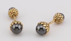 Tiffany & Co. Gemelos Bellota Schlumberger Hematites 18K Oro Amarillo Corto