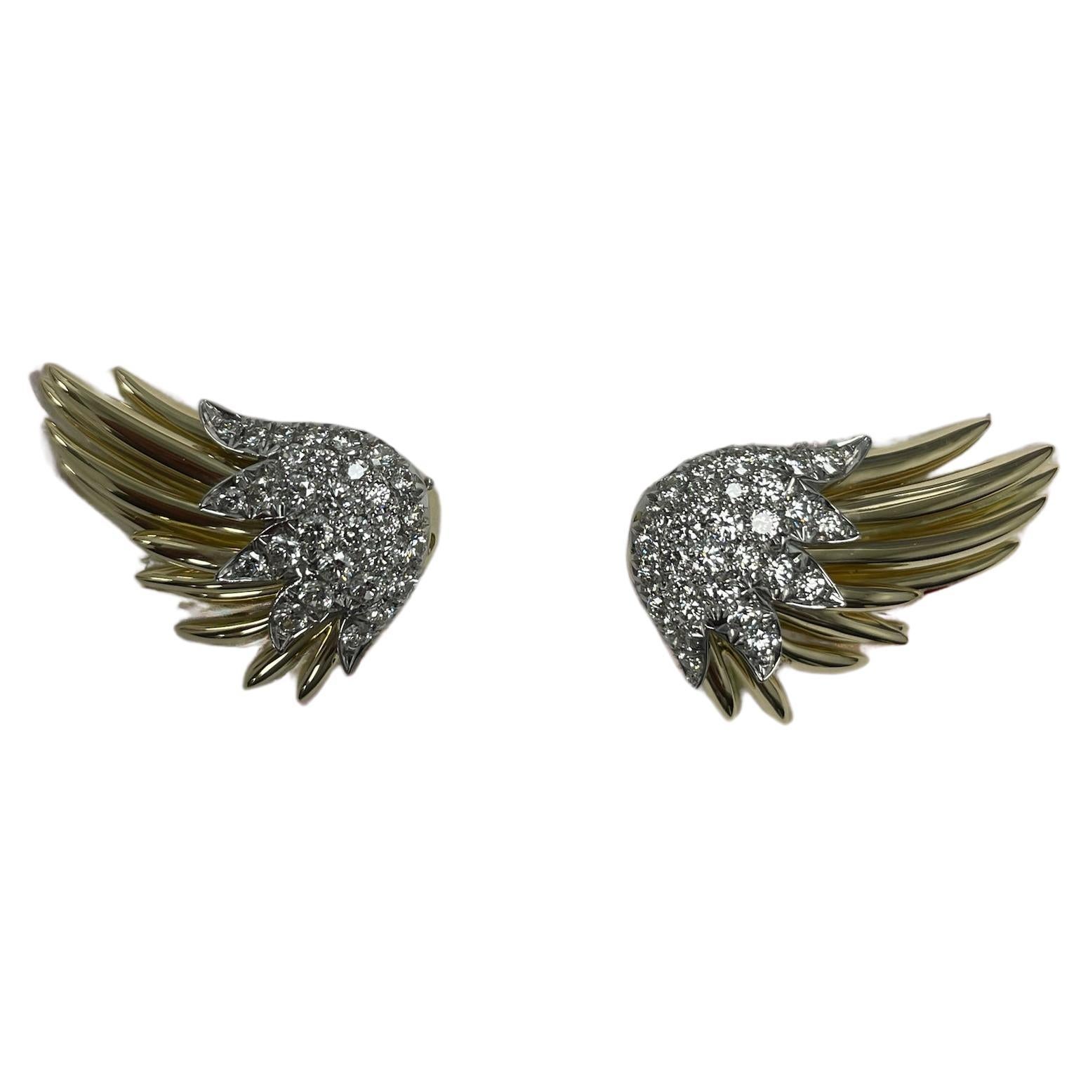 TIFFANY & CO. SCHLUMBERGER Large Paris Flame Diamond Earrings