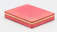 Tiffany & Co. Schlumberger Leather 18 Karat Yellow Gold Box