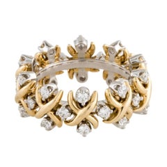 Tiffany 
Co Schlumberger Lynn Diamond Gold 
Platinum Ring