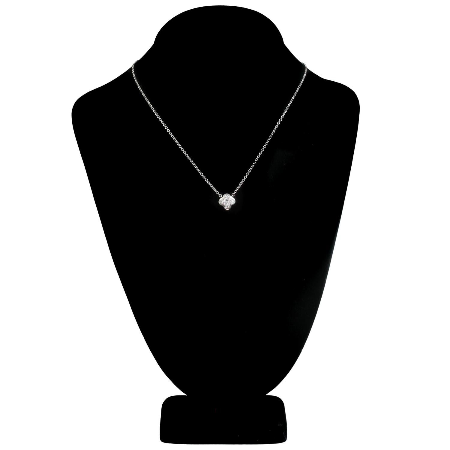 Women's Tiffany & Co. Schlumberger Lynn Diamond Platinum Pendant Necklace