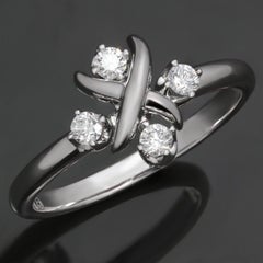 Tiffany & Co. Schlumberger Lynn Diamond Platinum Ring