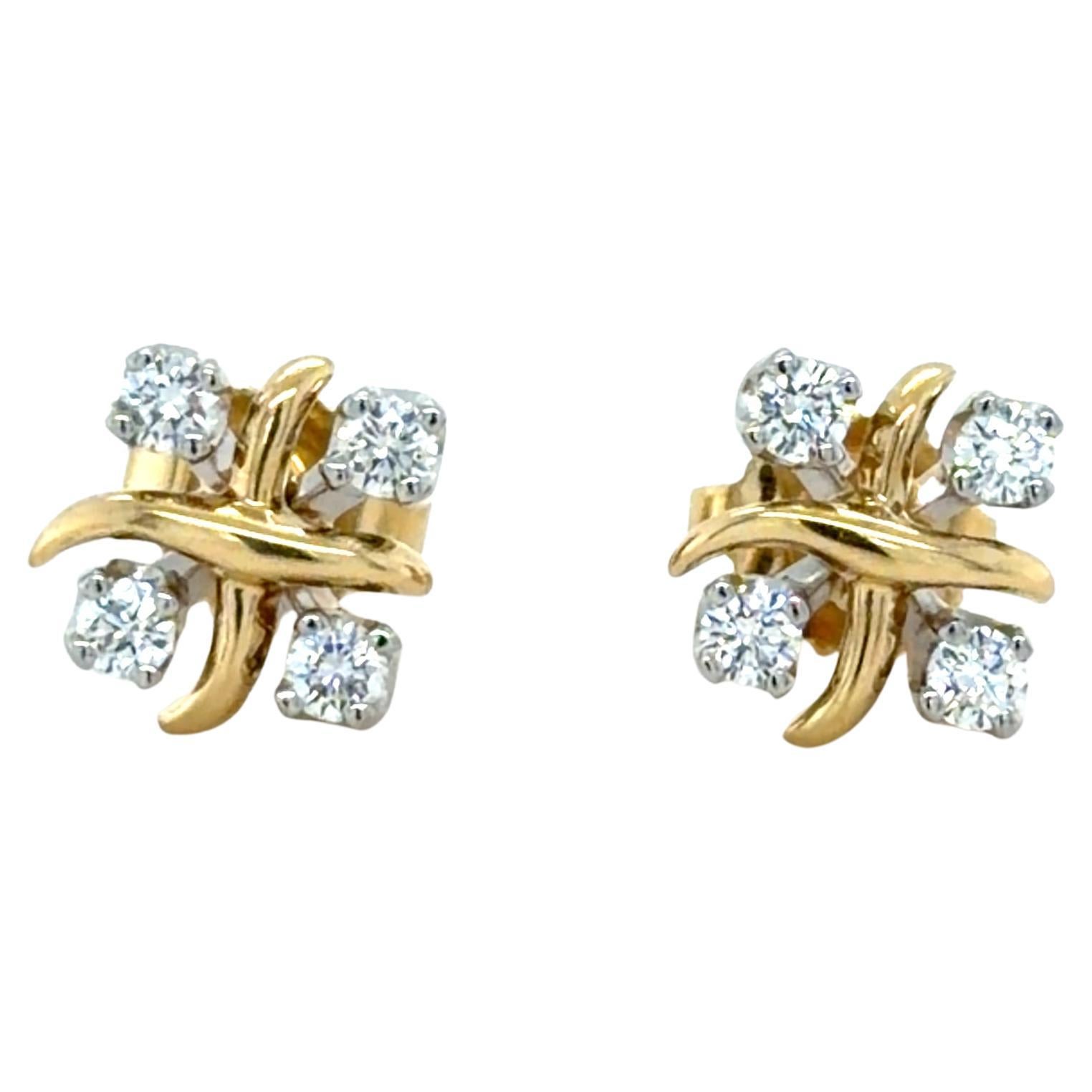 Tiffany 
Co. Schlumberger Lynn Diamond Stud Earrings