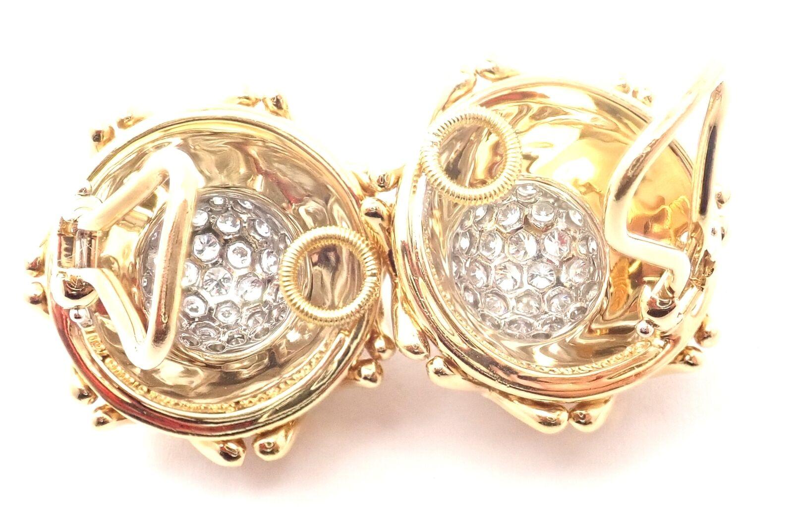 Ohrringe aus Gelbgold und Platin mit Diamanten von Tiffany & Co Schlumberger Multiplication für Damen oder Herren im Angebot