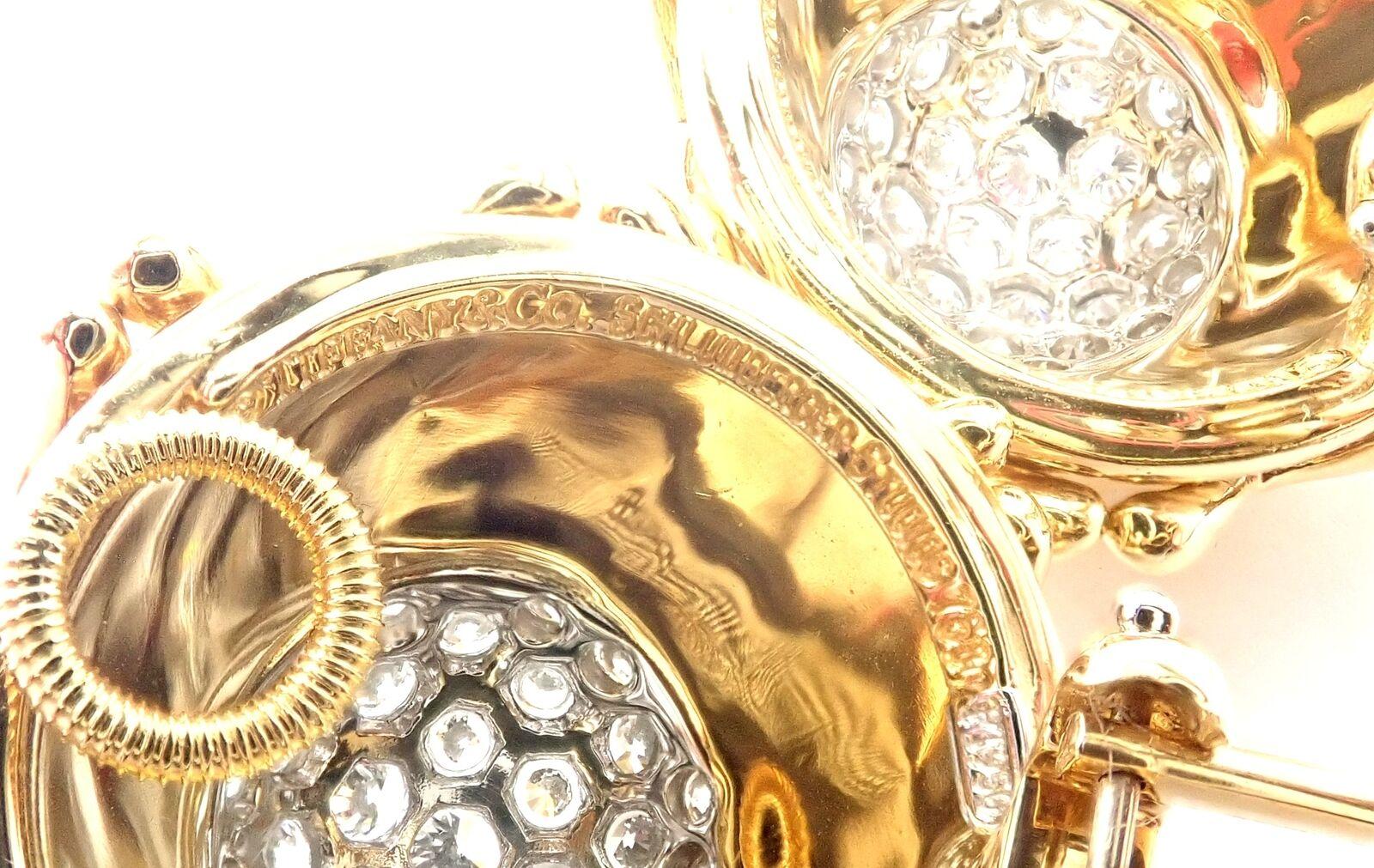 Ohrringe aus Gelbgold und Platin mit Diamanten von Tiffany & Co Schlumberger Multiplication im Angebot 3