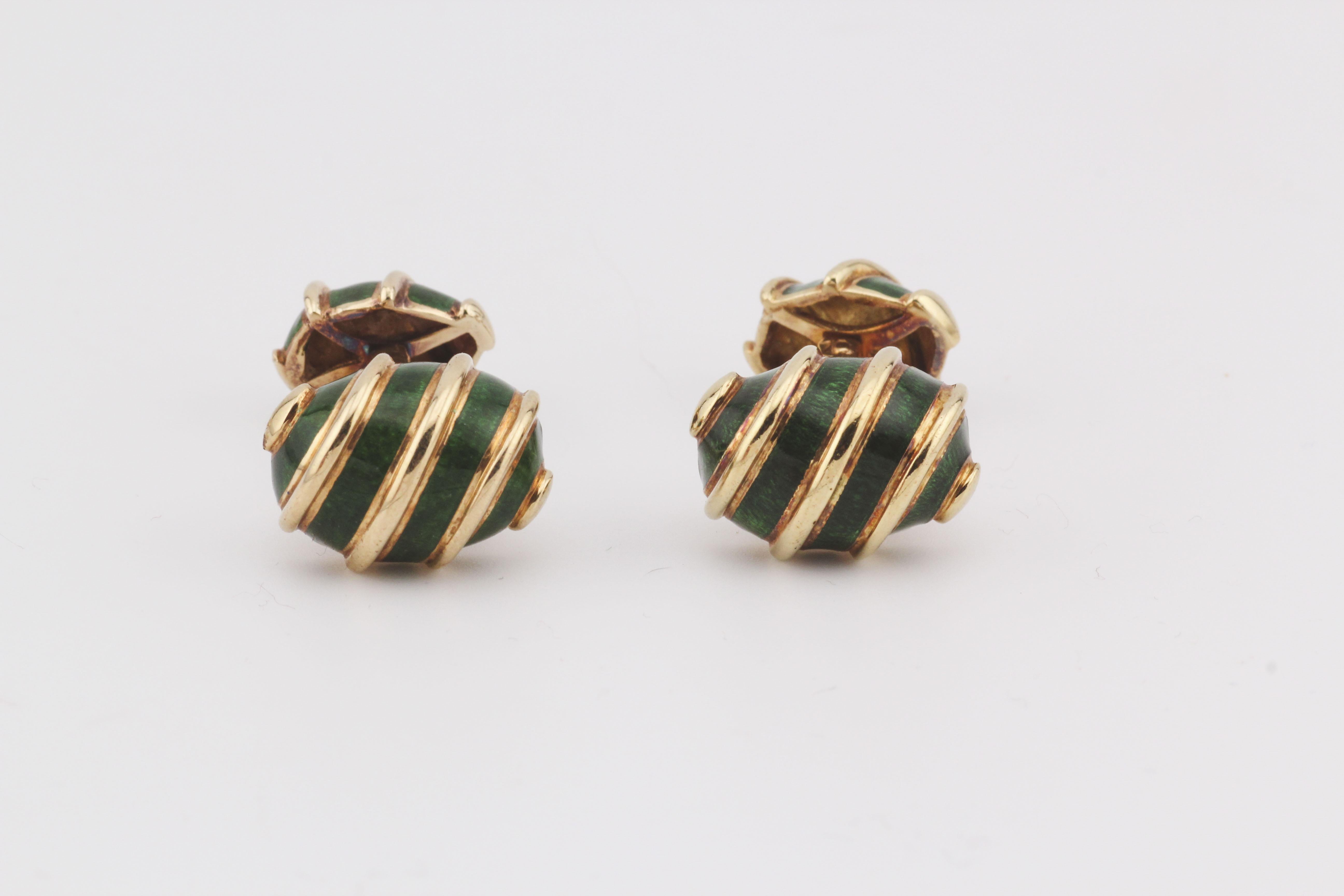 Uomo Tiffany & Co. Gemelli da polso e fermacravatte Schlumberger in Greene & Greene e oro 18 carati in vendita