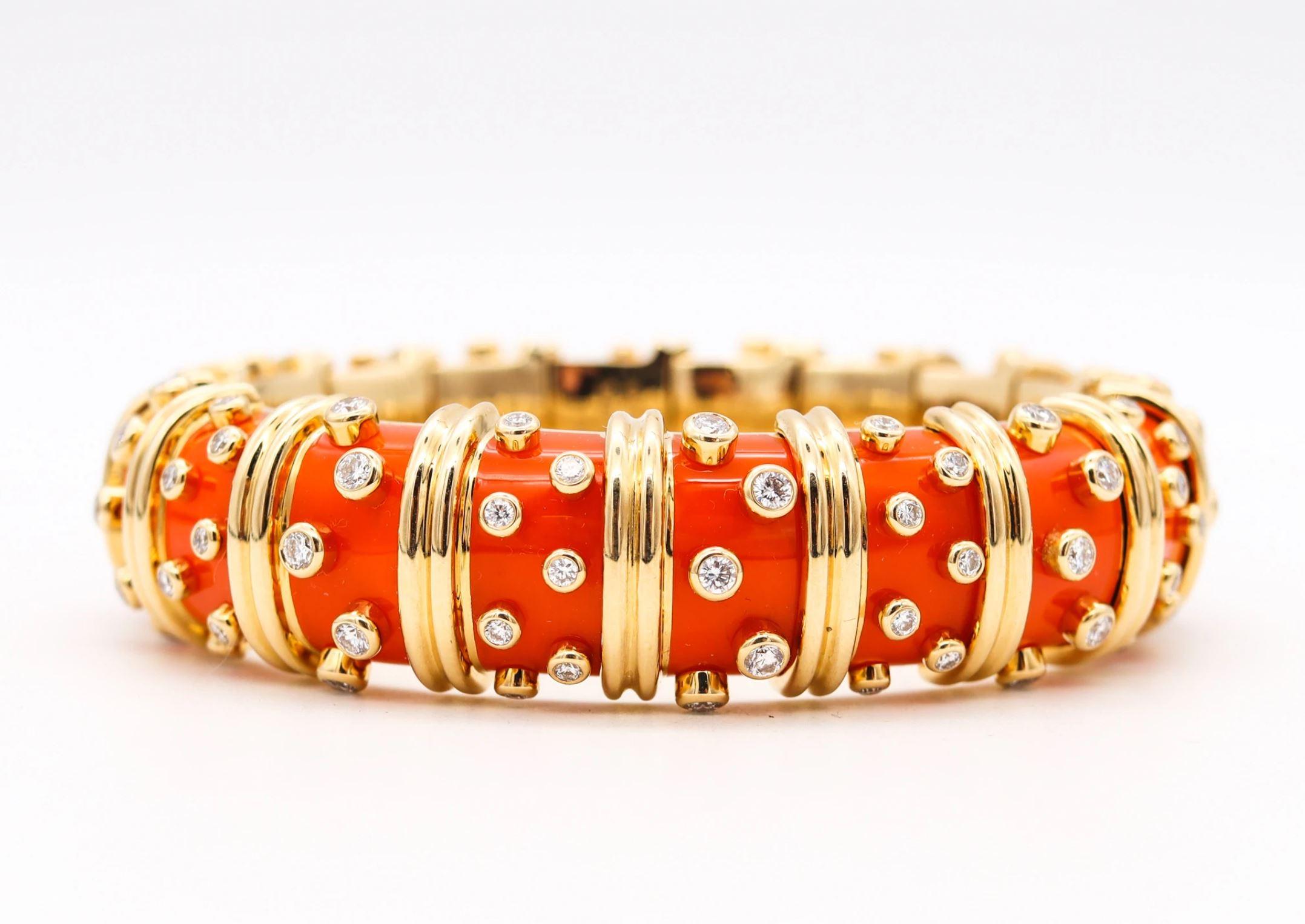 orange enamel bracelet