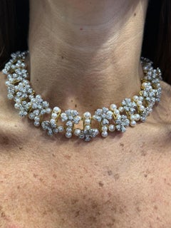 Tiffany & Co Schlumberger Pearl and Diamond Necklace